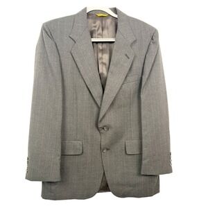 Kuppenheimer Blazer Men 42R Gray Pinstripe Pure Wool Excellent
